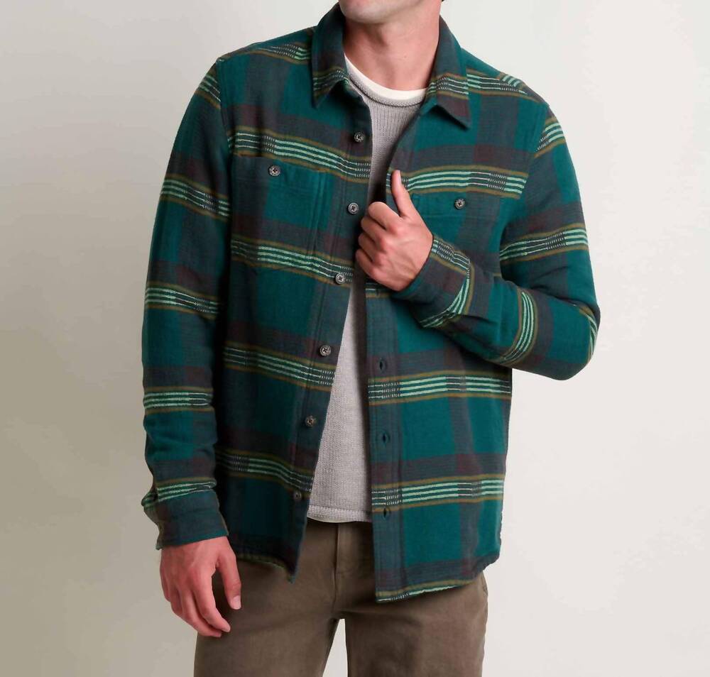 NEW TOAD&CO m's rockland long sleeve shirt in atlantic